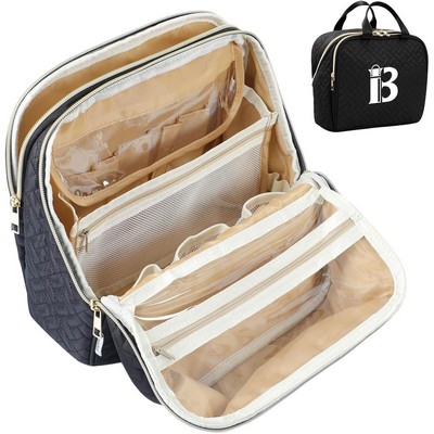 Portable Waterproof Travel Makeup Bag w/ Handle