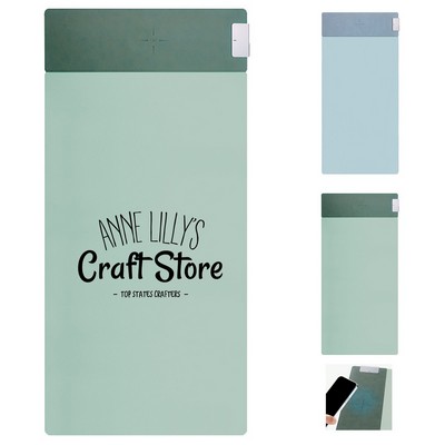 Wireless Charging Mouse Pad with Soft Cloth Surface and Non-Slip PU Leather Base