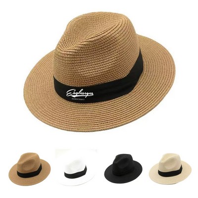 Portable Sun Protection Fedora Beach Hat