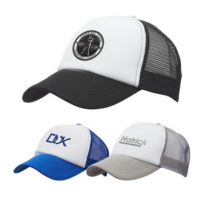 Structured Mesh Baseball Hat with Curved Visor