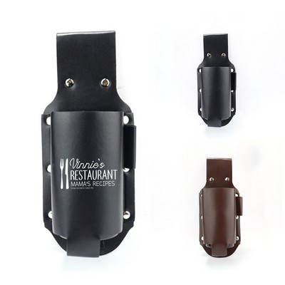 Waist-mounted Leather Beer Bottle Holder