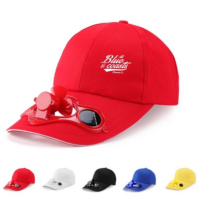 UV-Proof Solar Power Fan Cap