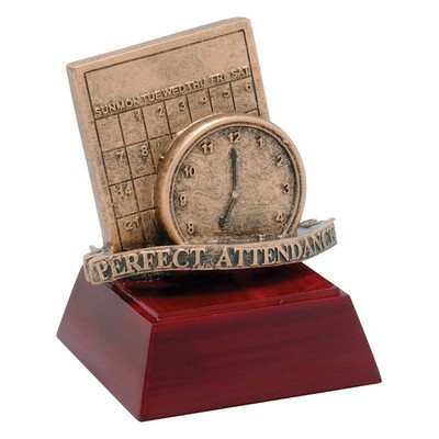 Perfect Attendance Resin Award - 4" Tall