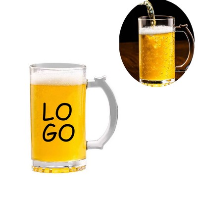 Glass Beer Mug with Handle