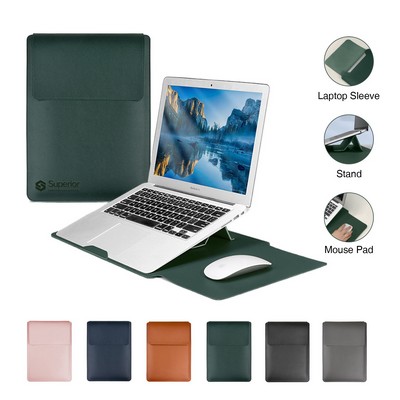 3" 1 PU Leather Laptop Sleeve Case
