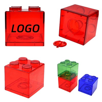 Transparent Block Coin Bank