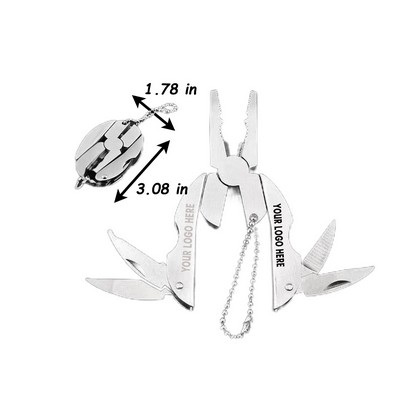 Compact Folding Multi Tool Plier with Keychain