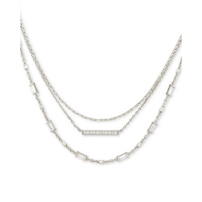 Kendra Scott Addison Multi Strand Necklace - Rhodium Silver
