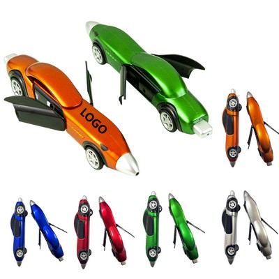 Door openable Pull Back Car Ballpoint Pen