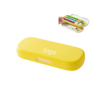 Macaron Style Stationery Storage Box With Lid Clasp