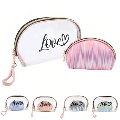 PVC Semi-circular tie-dye set storage shell bag set