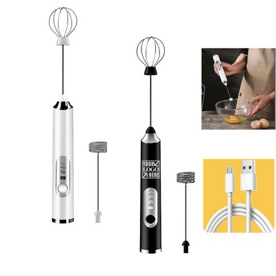 3-Speed Electric Rechargeable Milk Frother