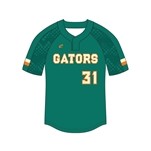 SAMPLE Juice Two-Button Pro Neck Short Sleeve Fitted Jersey, Active Cloth/ Pin Dot Mesh, ADULT, M