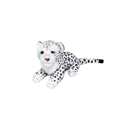 Sitting Snow Leopard with Bushy Eyebrows