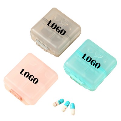 Portable 2 Layer 6 Compartments Small Pill Organizer