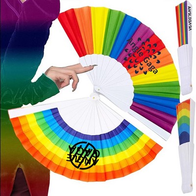 Rainbow Folding Fan