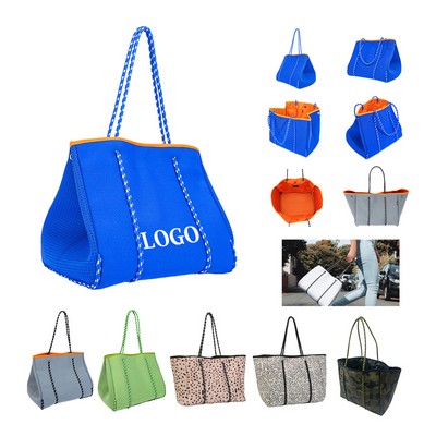 Water-Resistant Neoprene Beach Tote