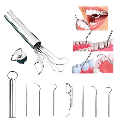 7-Piece Portable Stainless Steel Toothpick Set