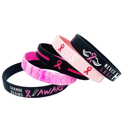 Breast Cancer Awareness Silicone Wristbands