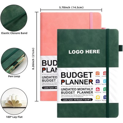 Custom Expense Diary Financial Planner A5 Leather Journal Notebook