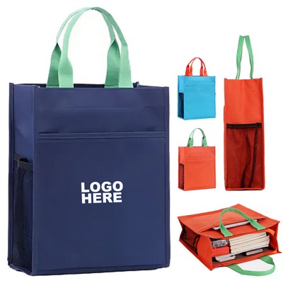Promotional Reusable Document Tote Bag with Mesh Pockets