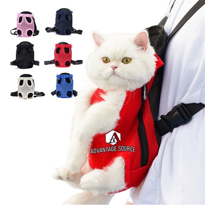 Large Capacity Pet Mesh Backpack W/ Dual Shoulder Straps