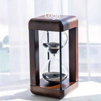 Large Premium Walnut Hourglass 30 Minutes Sand Timer