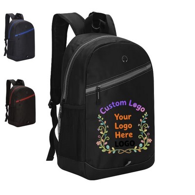 Laptop Backpack with Stripe Zipper