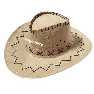 Classic Faux Suede Cowboy Hat