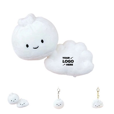 Smiling Face Happy Food Plush Toy with Keychain