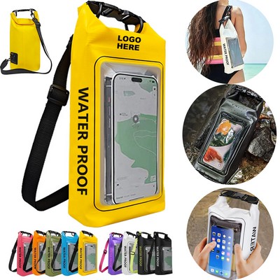 Outdoor 2L Waterproof Sack Adventure Dry Bag with Touch-Screen Phone Window