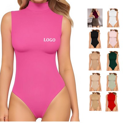 Women's Turtleneck Sleeveless Bodysuit