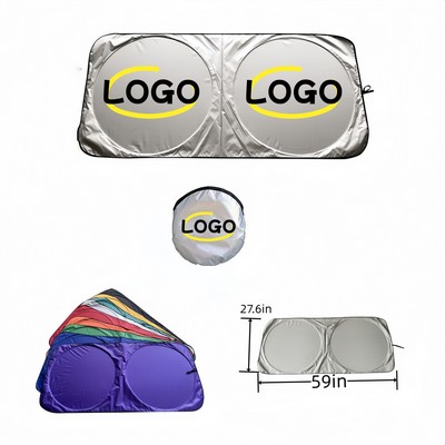 59" x 27.6" Car Windshield Sun Shade-Full Color Inprint(30 Days Delivery)
