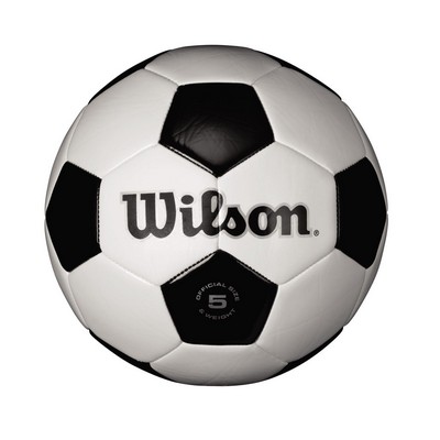 Wilson Traditional Black & White Soccer Ball Size 5 - Deflated
