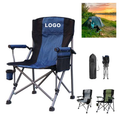 Foldable Camping Chair With Bottle Holder