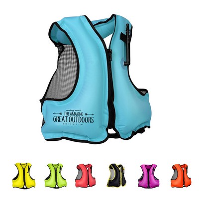 Mesh Inflatable Snorkel Vest