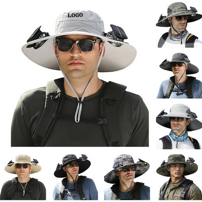 Solar Powered Cooling Fan Hat