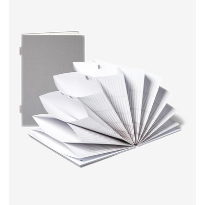 Savor Fan Folio Document Organizer - Slate Exterior, Neutral Interior