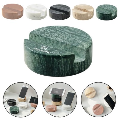 Marble Phone Stand Square Round Holder for Smartphone Tablet Non-Slip Portable 3.15x3.15"