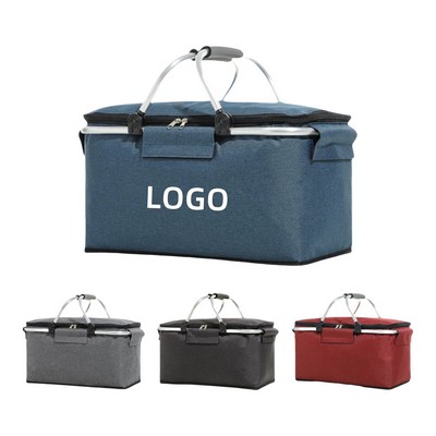Foldable Picnic Basket Cooler