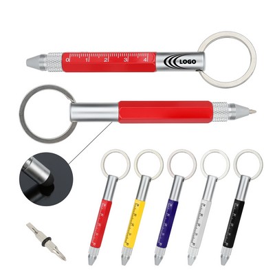 6" 1 Multifunction Screwdriver Ballpoint Pen Keychain