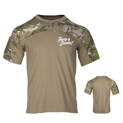 Men's Lightweight Round Collar Short Sleeve Combat Shirt