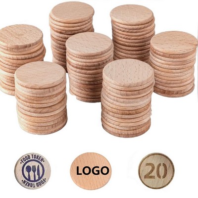 Wooden Poker Chips – 1.5" Diameter Game Tokens