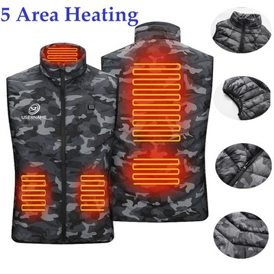 Camouflage 5 Areas Heated Vest