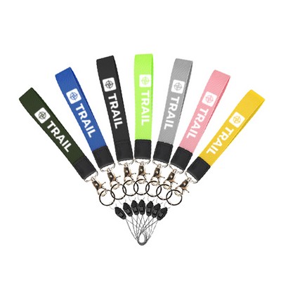 Durable Detachable Polyester Wristlet Keychain