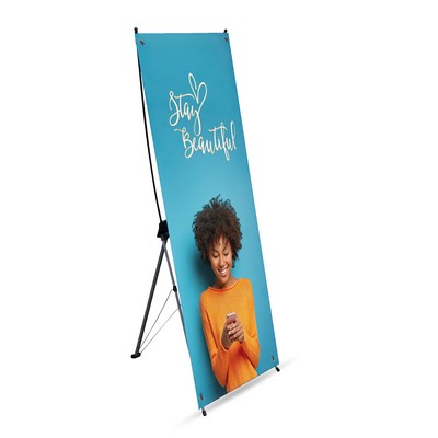 24" x 63" Adjustable X Banner Kit - 9 mil Poly