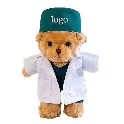 11" Plush Stuffed Doctor Bear