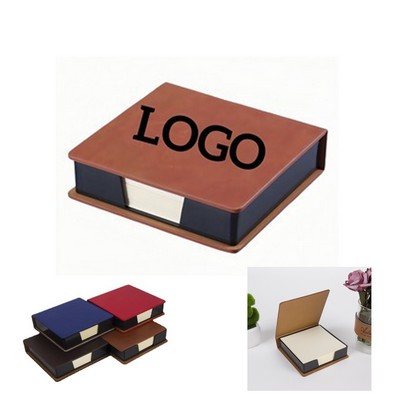 Luxury PU Leather Sticky Note Holder