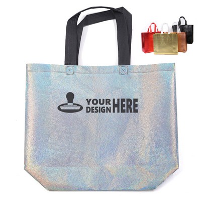Reusable Glossy Metallic Non Woven Tote Bag