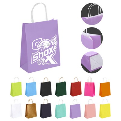 MOQ 20 Coloured Kraft Paper Tote Bag